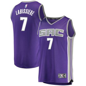 Camiseta Skal Labissiere 7 Sacramento Kings Road Replica Player Púrpura Hombre